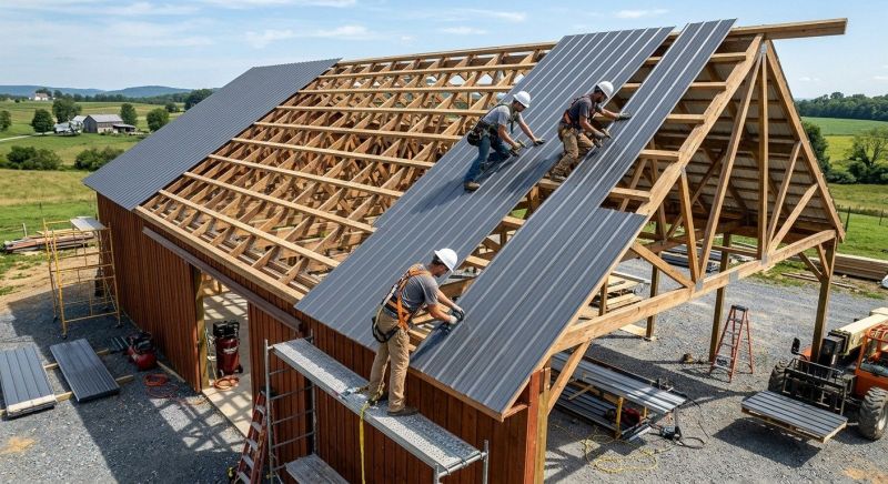 Barn Roof Installation in Portage County, OH