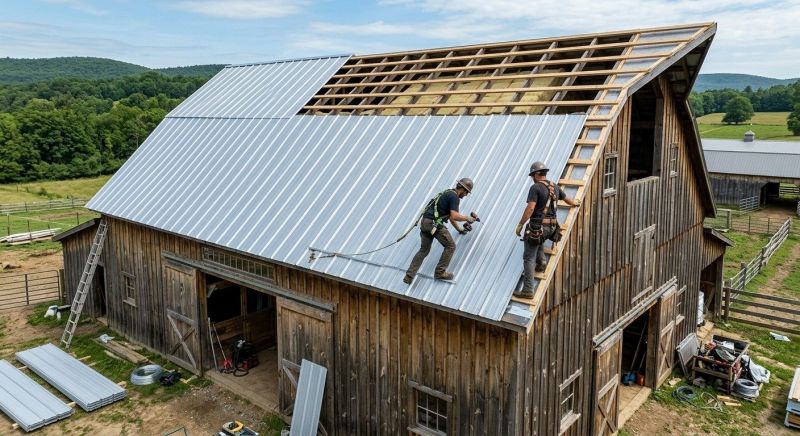 Barn Roof Installation in Portage County, OH