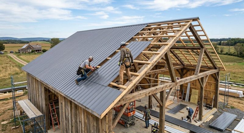 Barn Roof Installation in Portage County, OH
