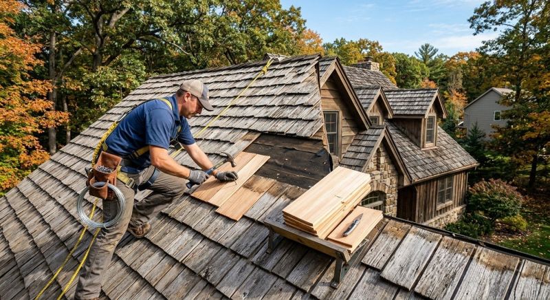 Cedar Shake Roof Repair in Beloit, OH