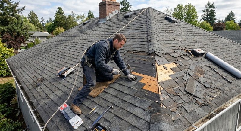 Damaged Roof Repair in Aurora, OH