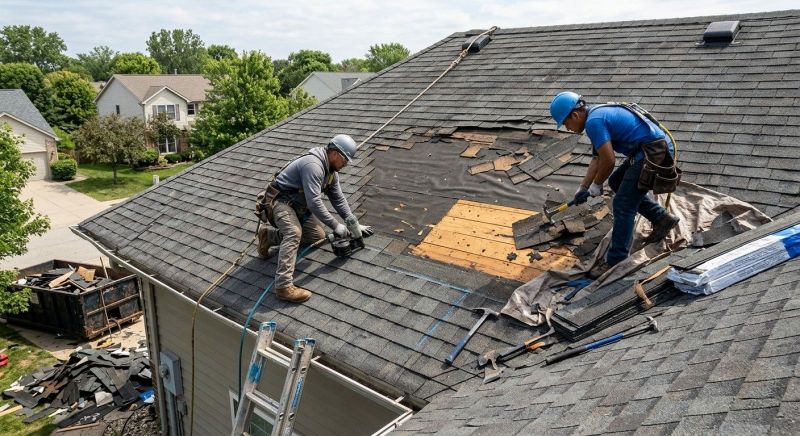 Damaged Roof Repair in Rootstown, OH