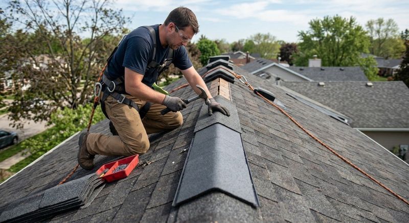 Ridge Cap Repair in Portage County, OH