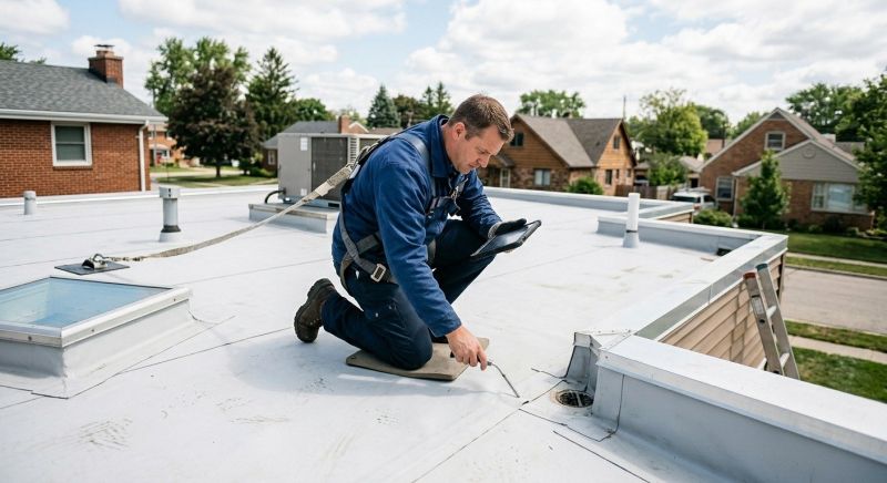 Rubber Roof Inspection in Portage County, OH