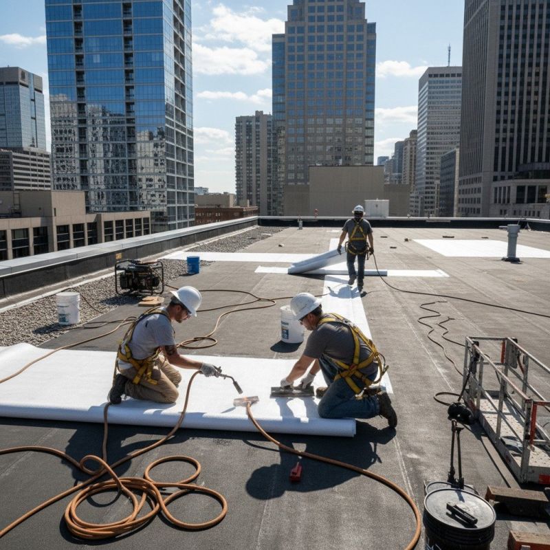 Single Ply Roof Repair in Ravenna, OH