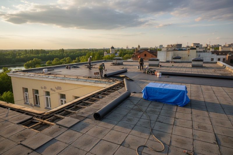 Single Ply Roof Replacement in Hinckley, OH
