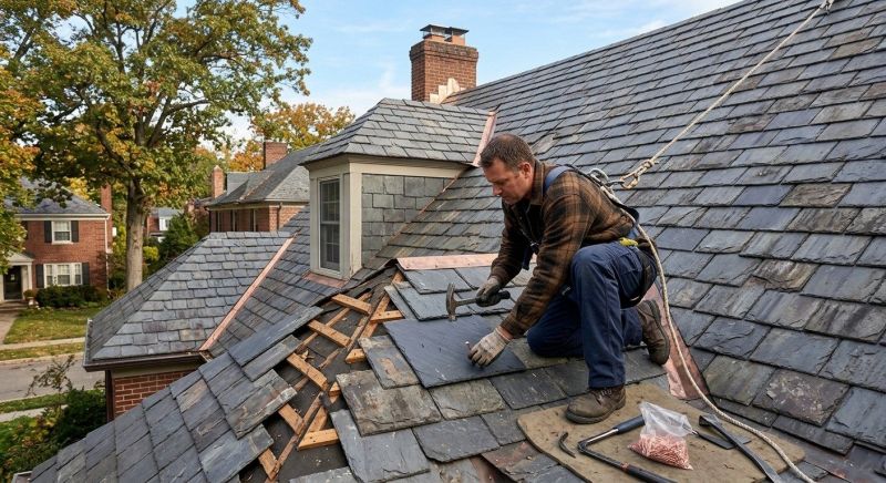 Slate Roof Repair in Rootstown, OH