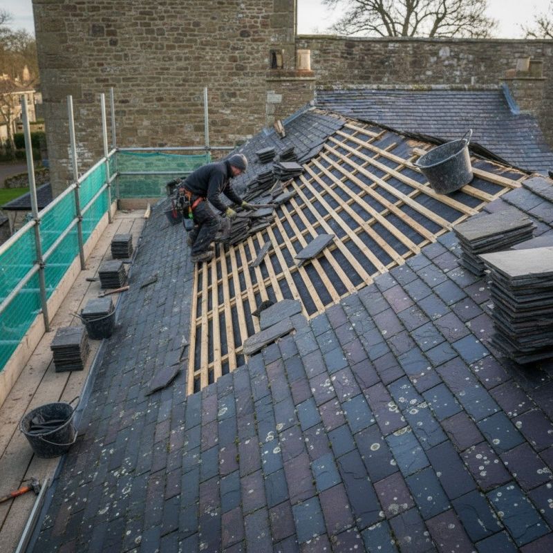 Slate Roof Replacement in Macedonia, OH
