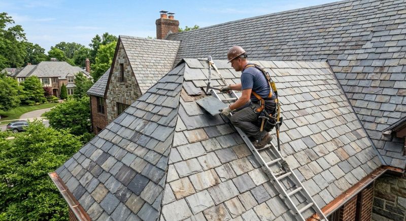 Slate Shingle Replacement in Portage County, OH