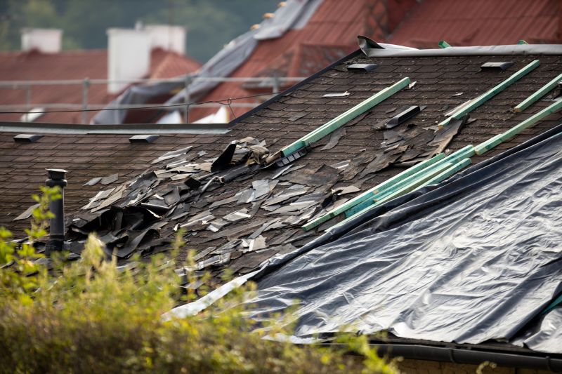 Storm Damage Roof Tarping in Portage County, OH