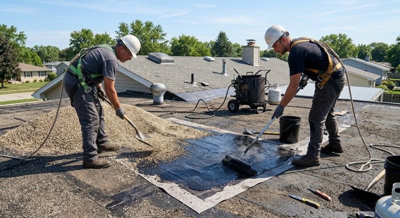 Tar And Gravel Roof Repair in Akron, OH