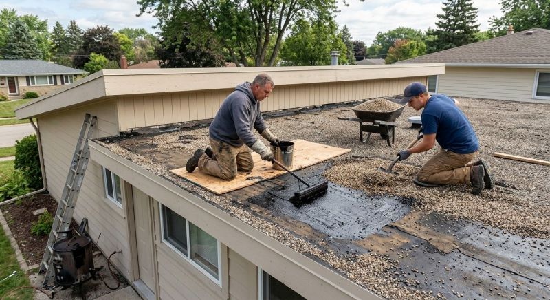 Tar And Gravel Roof Repair in Louisville, OH