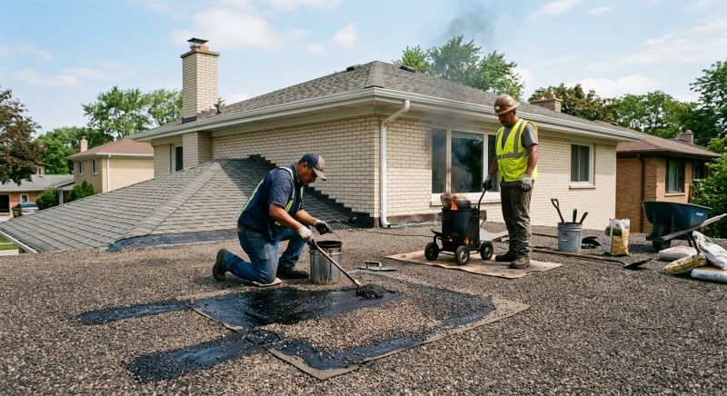 Tar And Gravel Roof Repair in Rootstown, OH