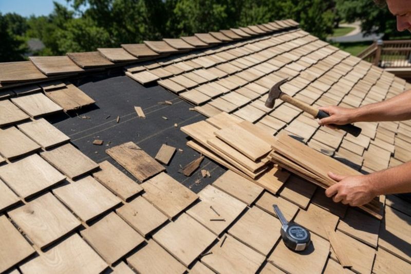 Wood Shake Roof Repair in Aurora, OH